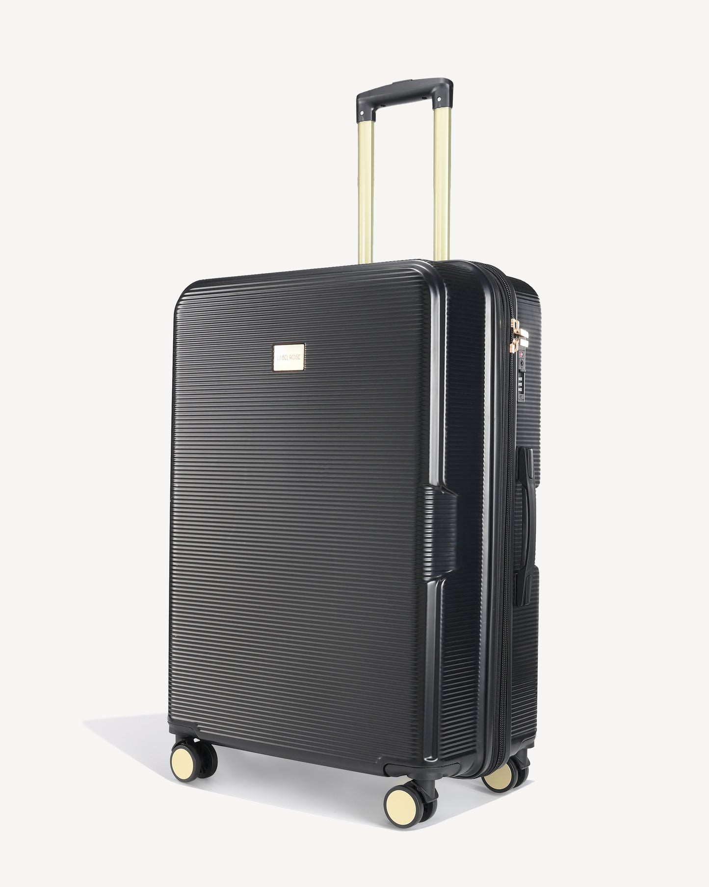 Shiny hold suitcase four wheels - BLACK