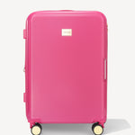 Shiny trolley suitcase four wheels - FUXIA
