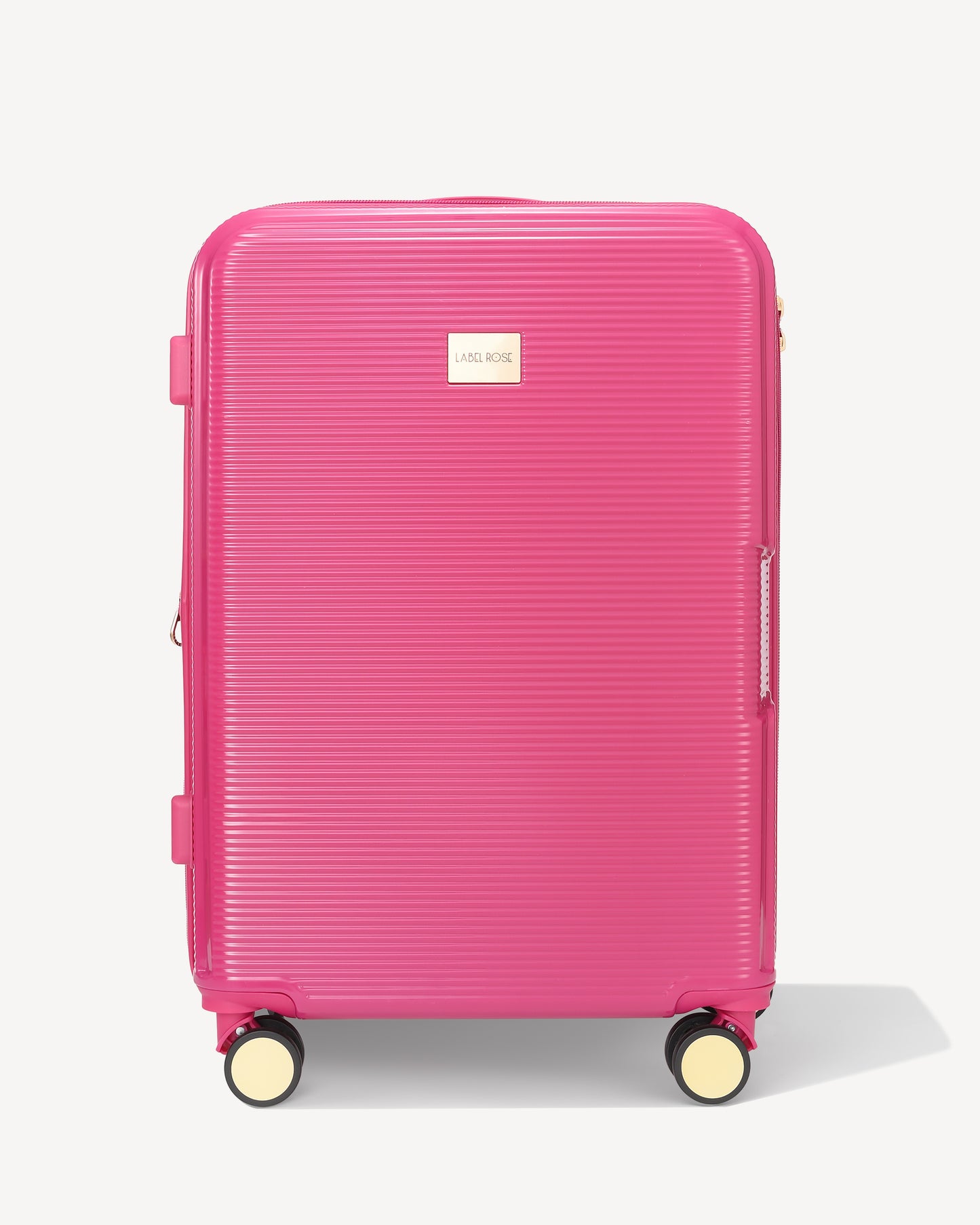 Shiny trolley suitcase four wheels - FUXIA