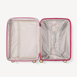 Shiny trolley suitcase four wheels - FUXIA