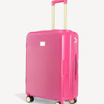 Shiny trolley suitcase four wheels - FUXIA