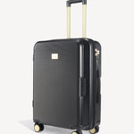 Valigia trolley lucido quattro ruote - NERO