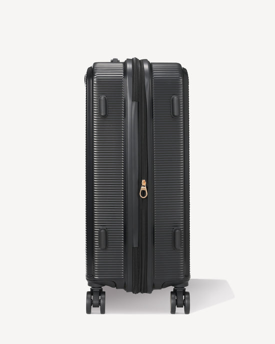 Shiny trolley suitcase four wheels - BLACK