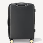 Valigia trolley lucido quattro ruote - NERO