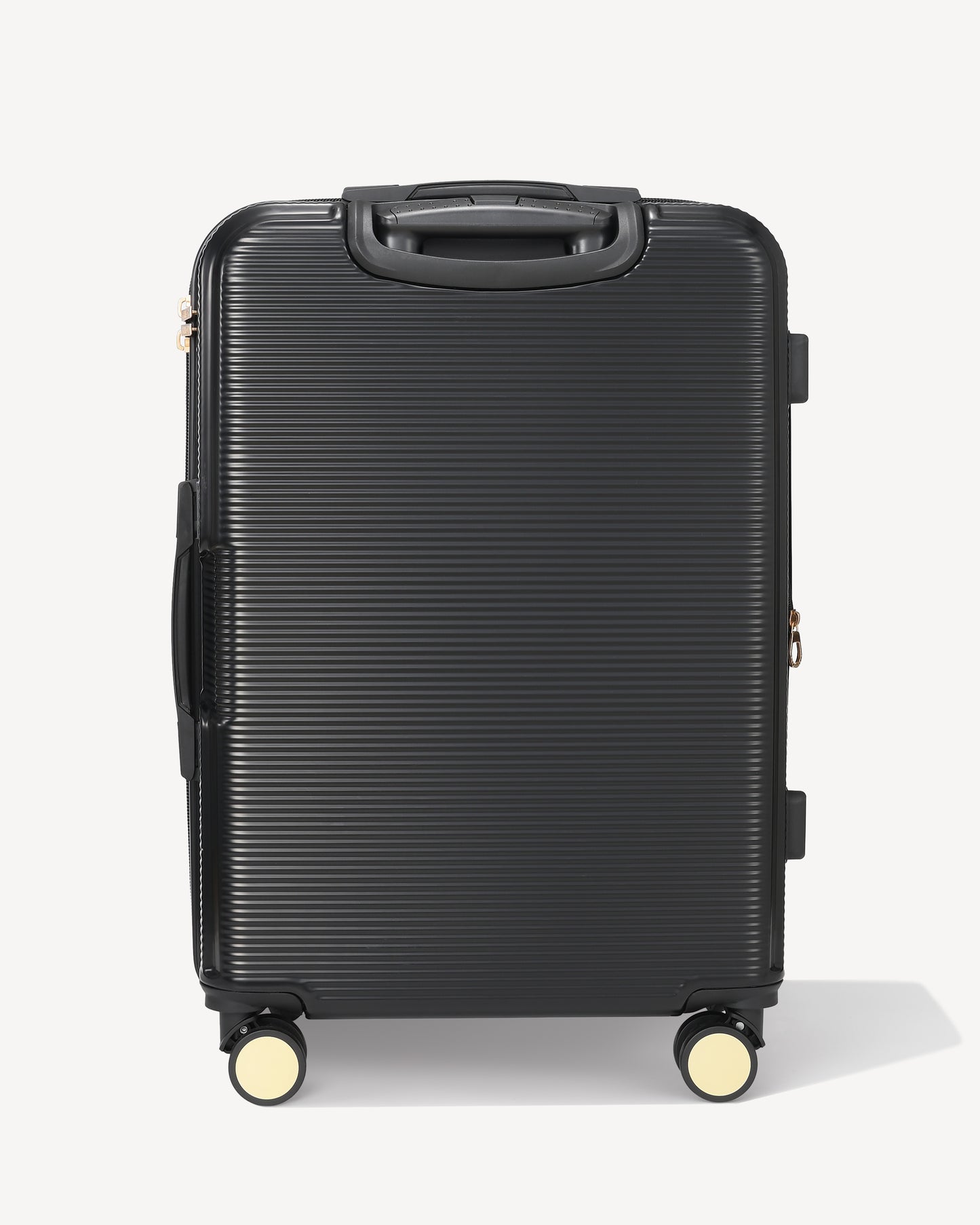 Shiny trolley suitcase four wheels - BLACK