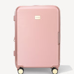 Maleta trolley brillante de 4 ruedas - ROSA