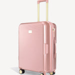 Maleta trolley brillante de 4 ruedas - ROSA