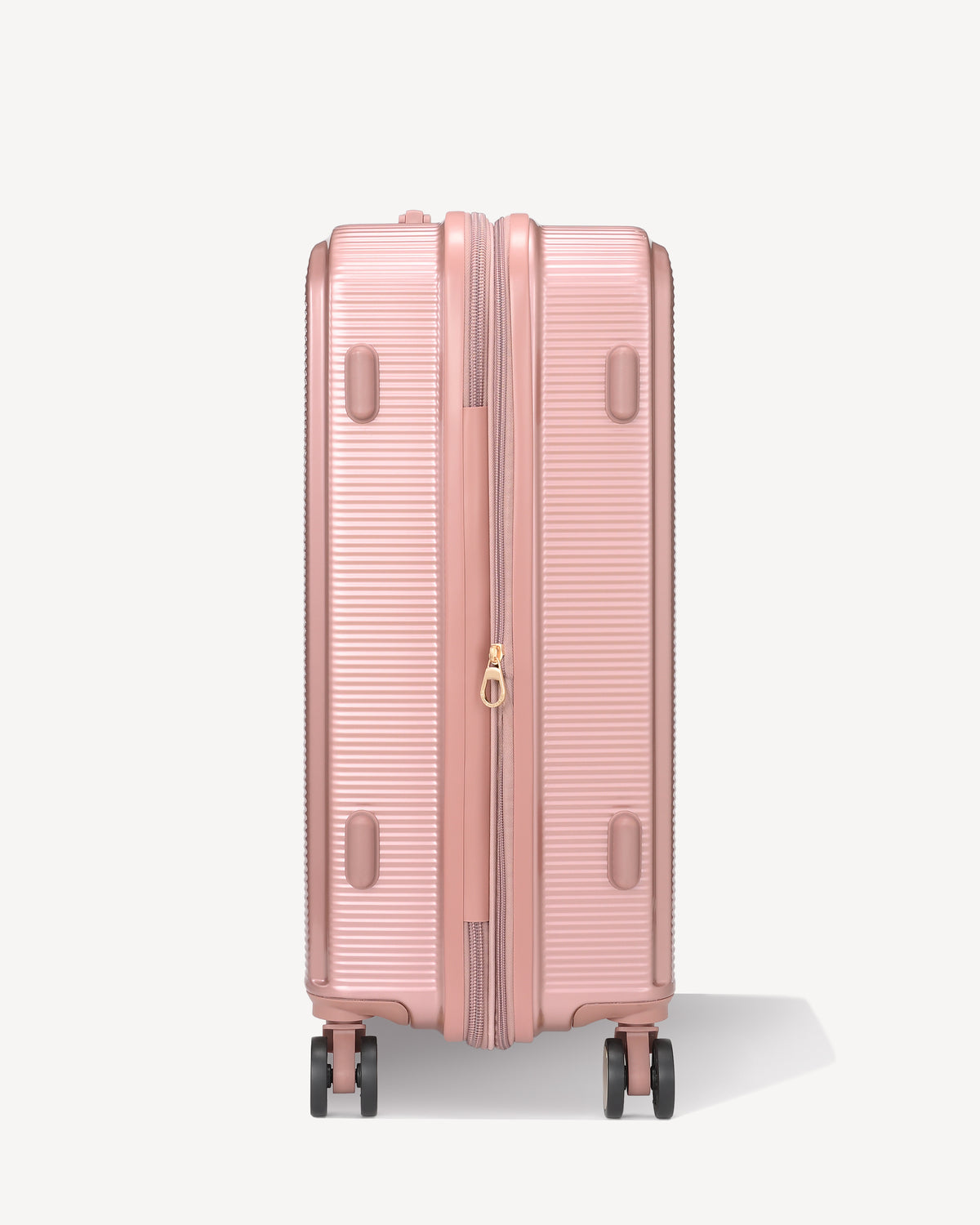 Maleta trolley brillante de 4 ruedas - ROSA