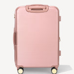 Maleta trolley brillante de 4 ruedas - ROSA