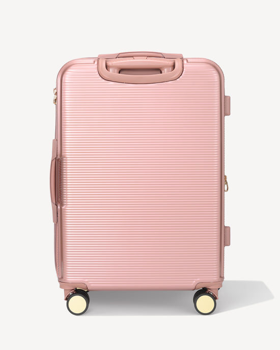 Shiny trolley suitcase four wheels - PINK