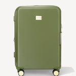 Shiny trolley suitcase four wheels - GREEN