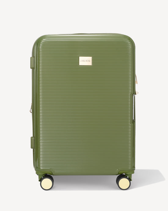 Shiny trolley suitcase four wheels - GREEN
