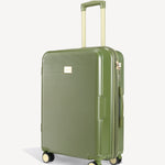 Shiny trolley suitcase four wheels - GREEN