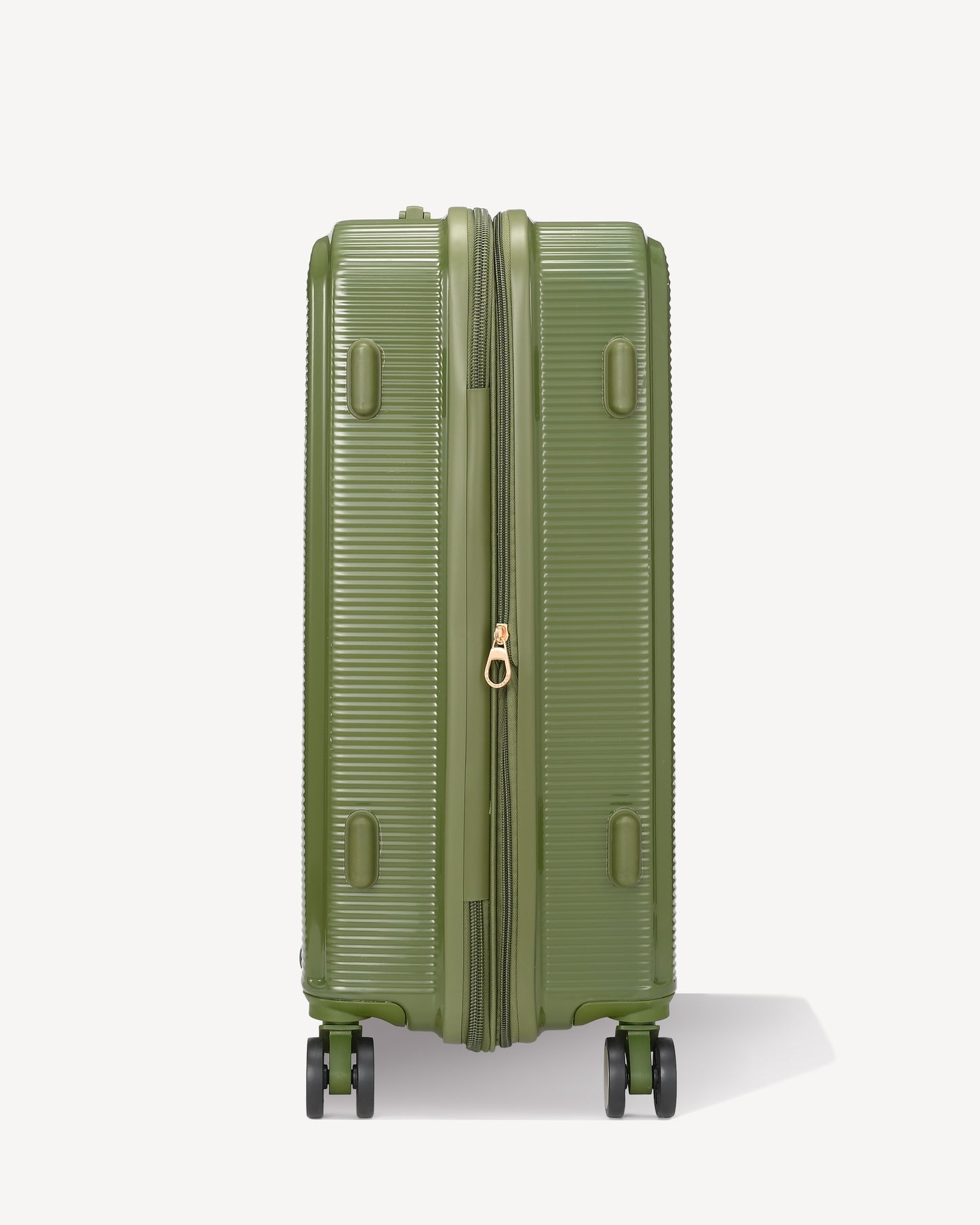 Shiny trolley suitcase four wheels - GREEN