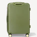Shiny trolley suitcase four wheels - GREEN