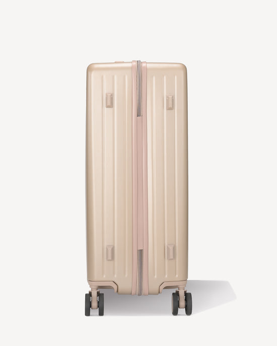 Matte trolley suitcase four wheels - TAUPE