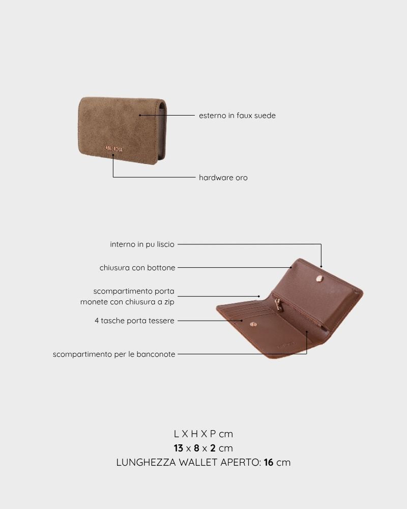 Billetera LE NUITE WALLET - ALMOND TAUPE