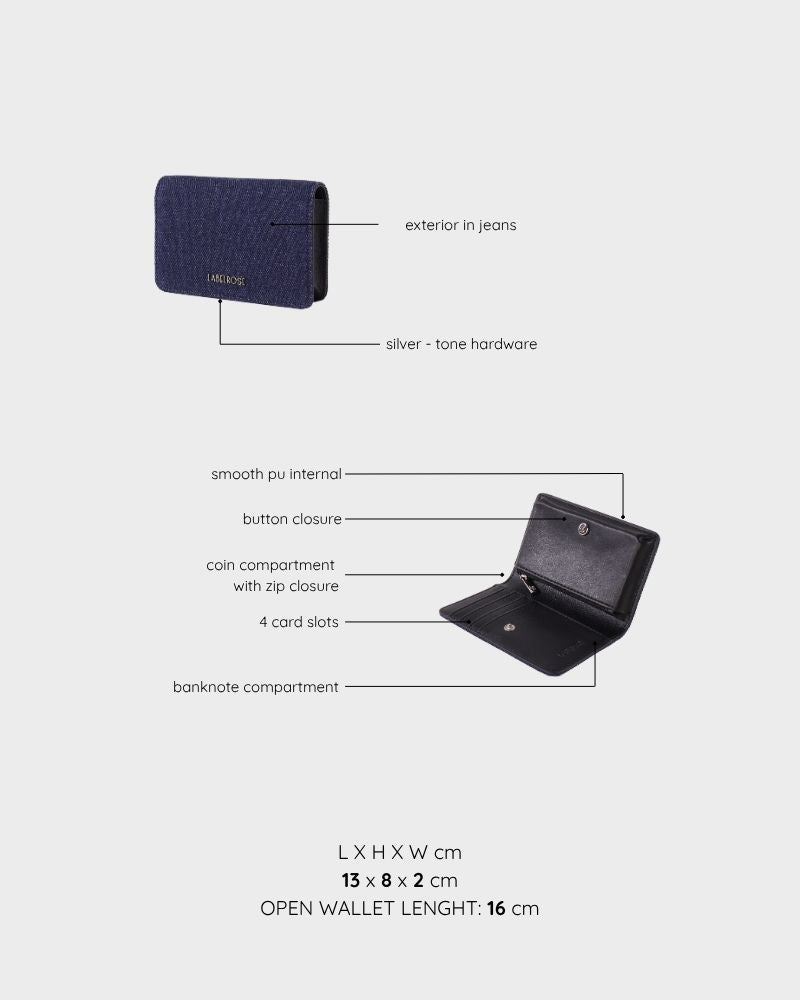 LE PETITE JEANS WALLET - CITYWALK DENIM BLACK