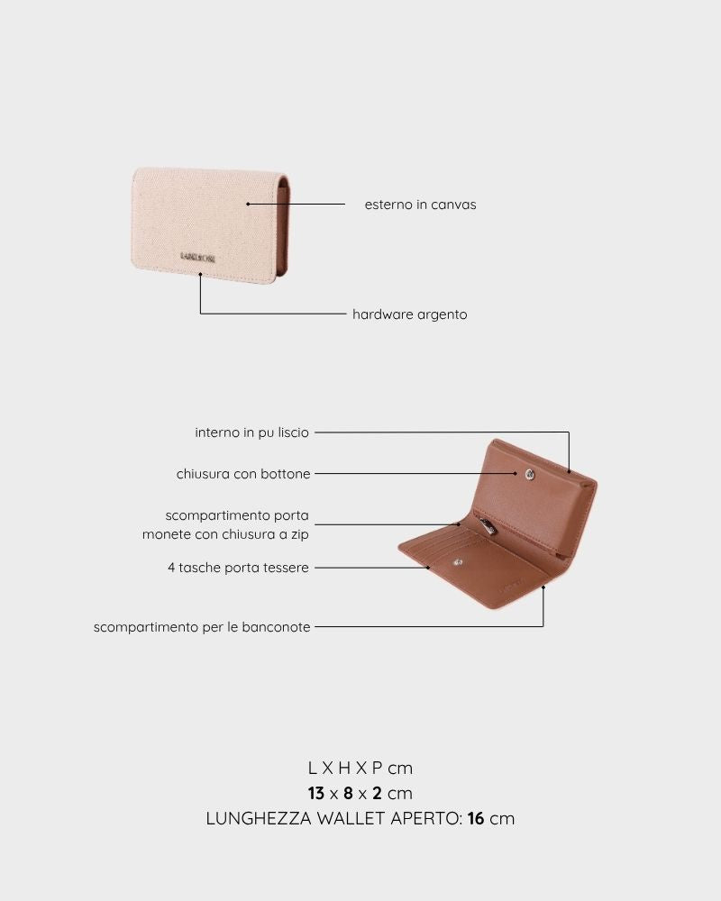 Portafoglio LE PETITE WALLET - VANILLA BROWN