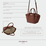 Bolso de mano BRIELLE SMALL EFECTO ANTE - WARM BROWN