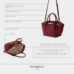 Bolso de mano BRIELLE SMALL EFECTO ANTE - BURDEOS
