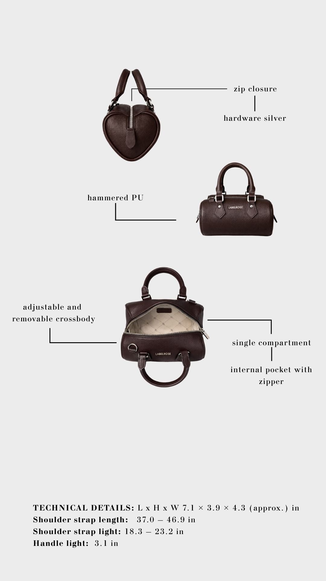 Borsa a mano Bauletto EROS - CHOCOLATE - PREVENDITA