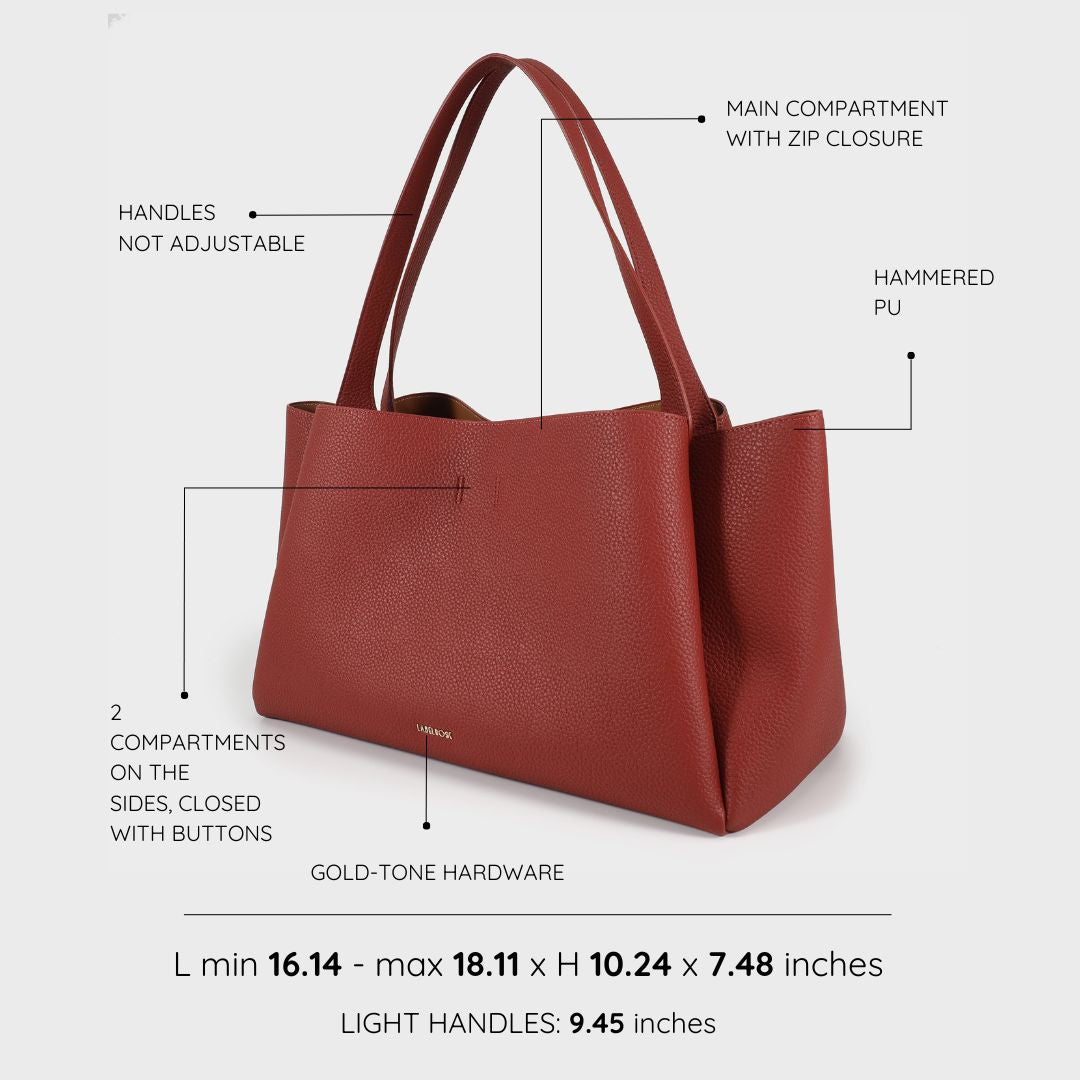 Borsa a spalla IVORY - BURGUNDY PREVENDITA