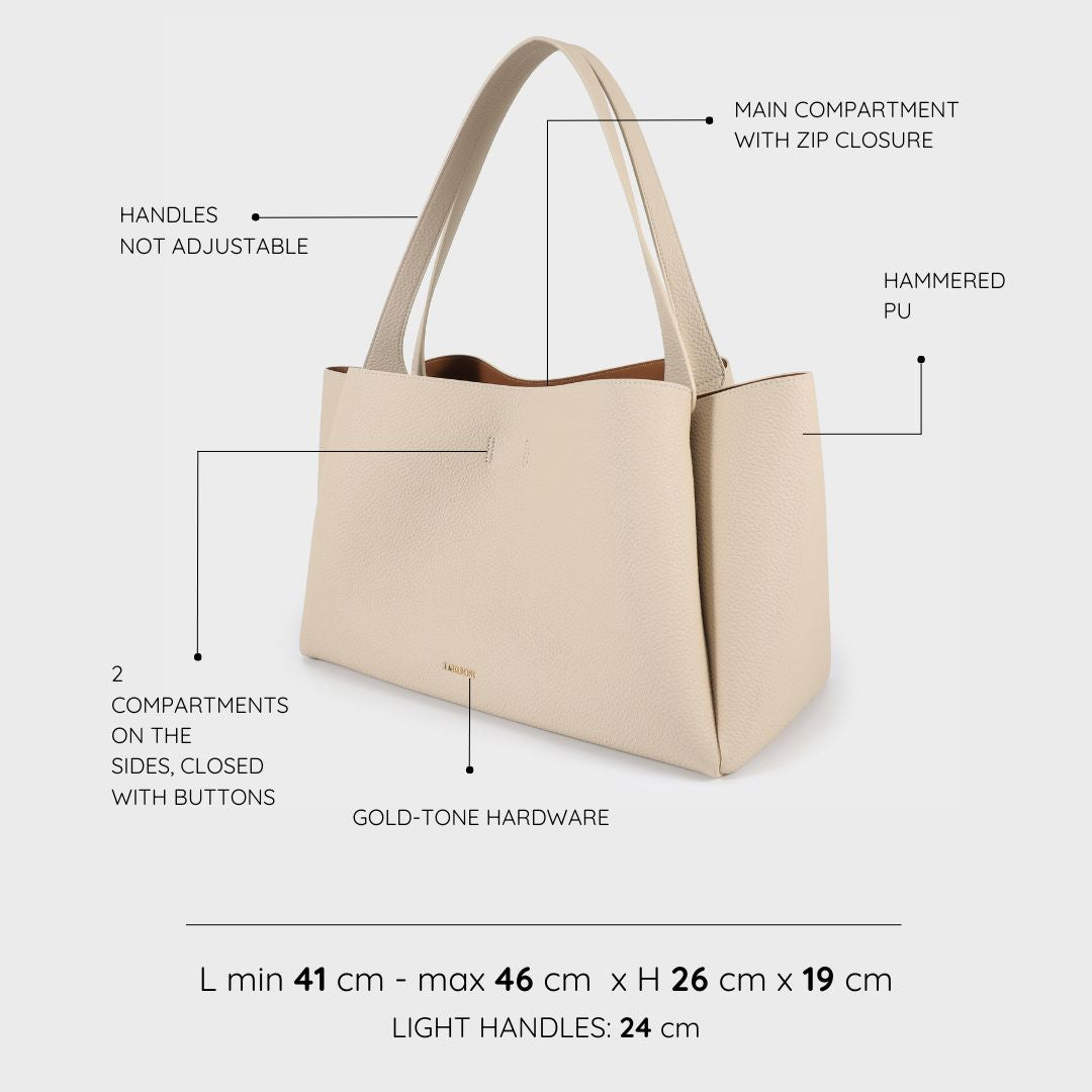 Bolso de hombro IVORY - CREMA