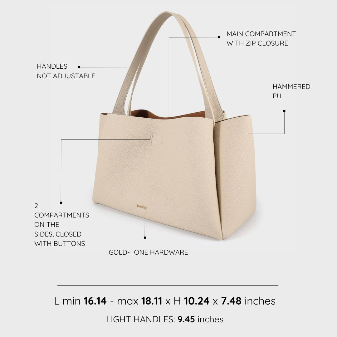 Bolso de hombro IVORY - CREMA