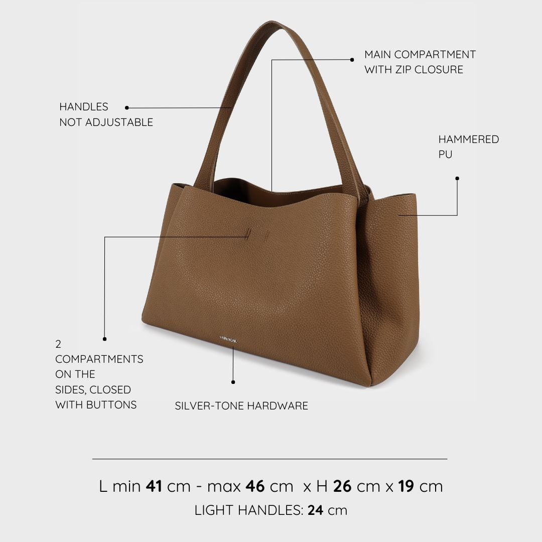 Borsa a spalla IVORY - CHOCOLATE PREVENDITA