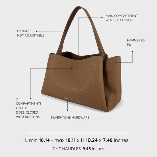 Borsa a spalla IVORY - CHOCOLATE PREVENDITA