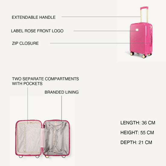 Glossy hand luggage FUXIA