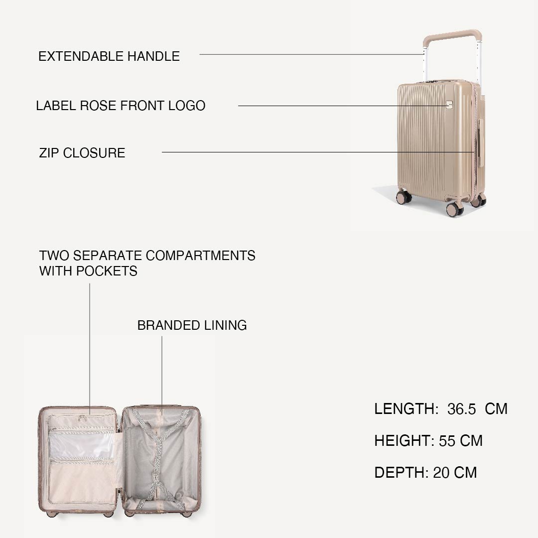 Matte hand luggage TAUPE