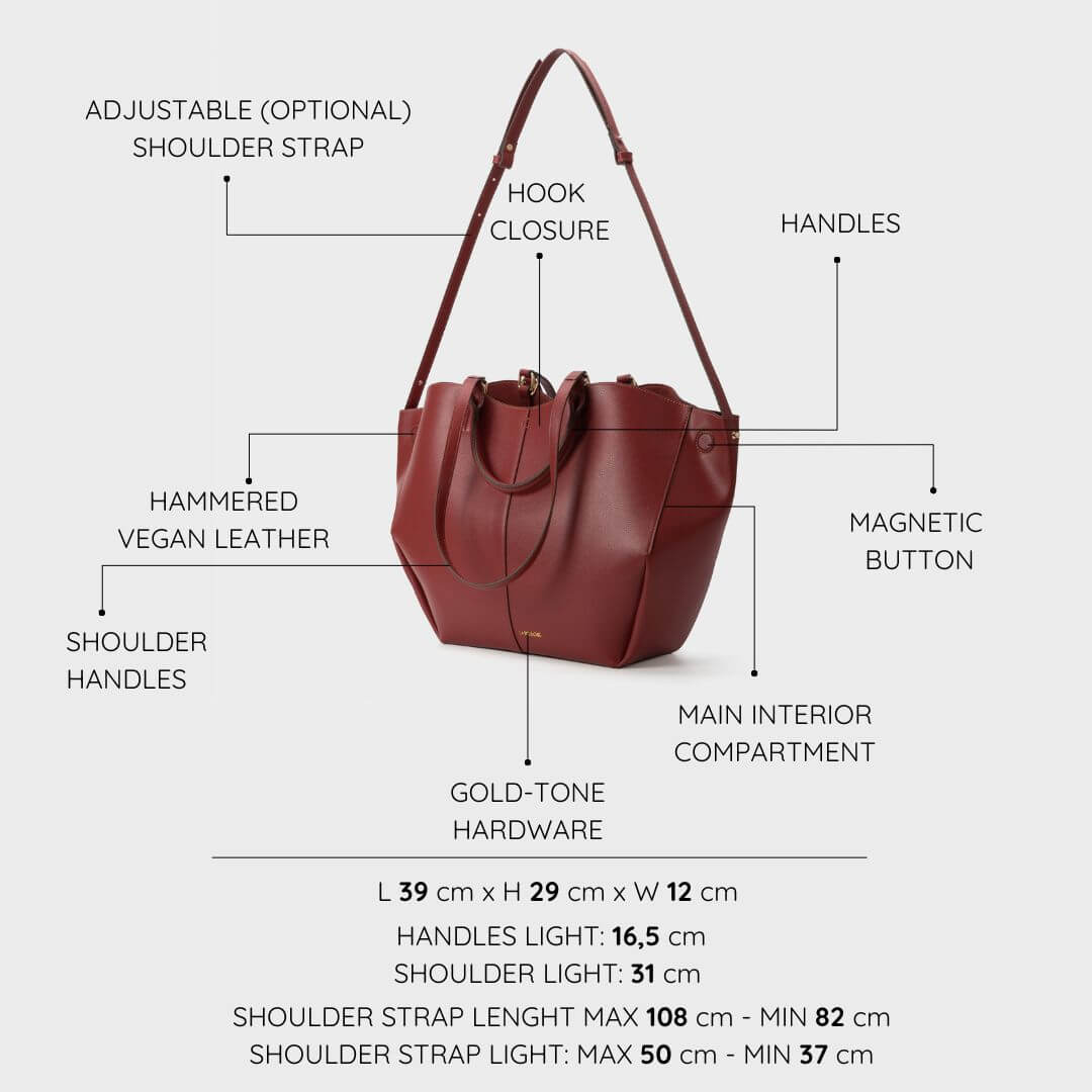 SCARLETT BIG Shoulder Bag - BORDEAUX