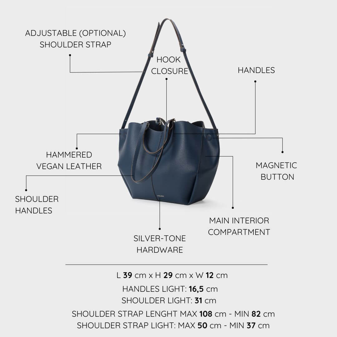 SCARLETT BIG Shoulder Bag - MIDNIGHT BLUE