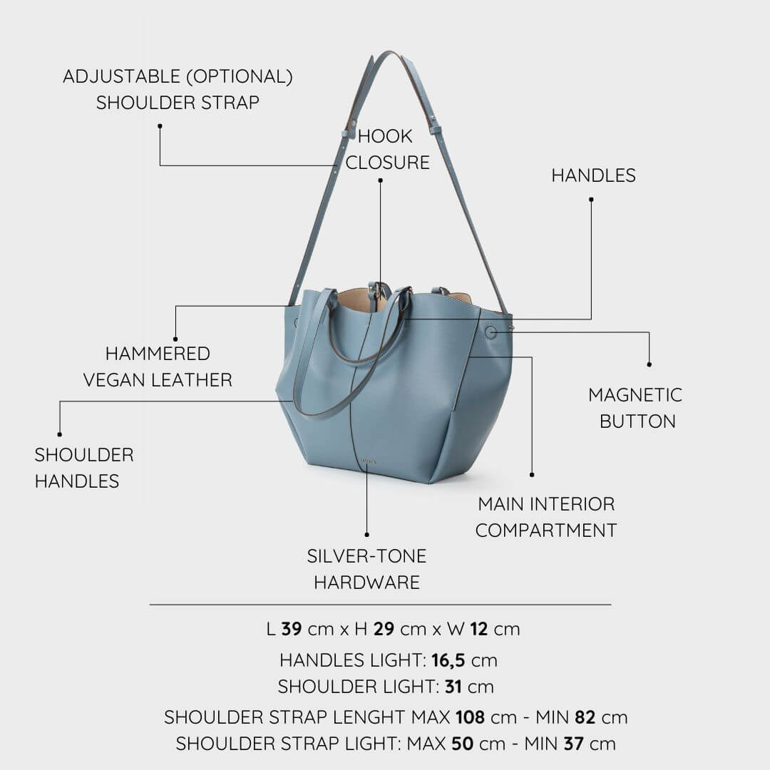 SCARLETT BIG Shoulder Bag - LIGHT BLUE