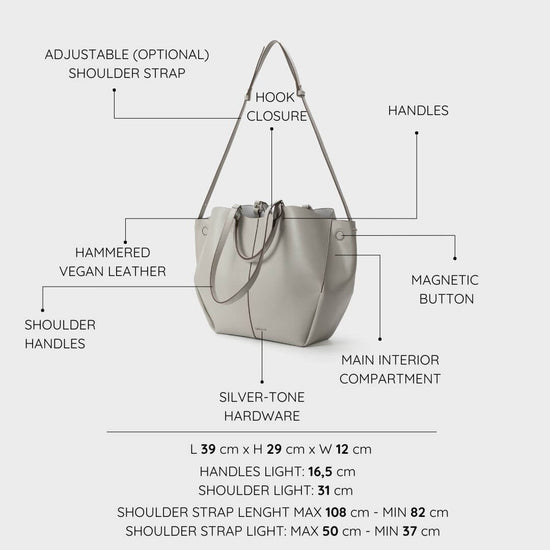 SCARLETT BIG Shoulder Bag - GREY