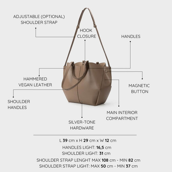 SCARLETT BIG Shoulder Bag - TAUPE