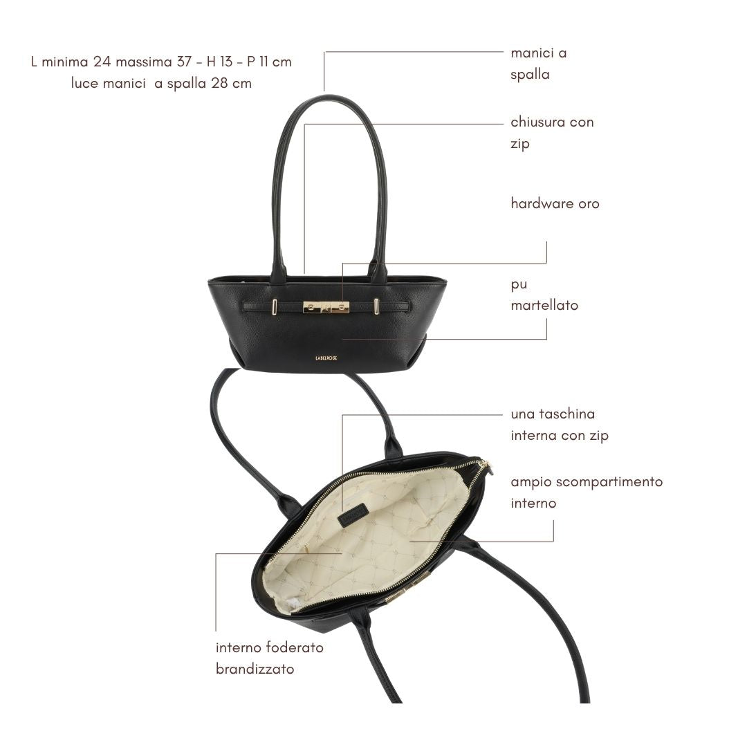 Borsa a spalla JAY- BLACK GOLD
