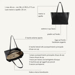 Borsa a spalla MELISSA EXTRA BIG - BLACK SILVER
