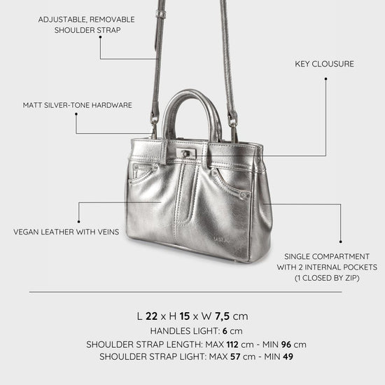 AUDREY Handbag - GUNMETAL