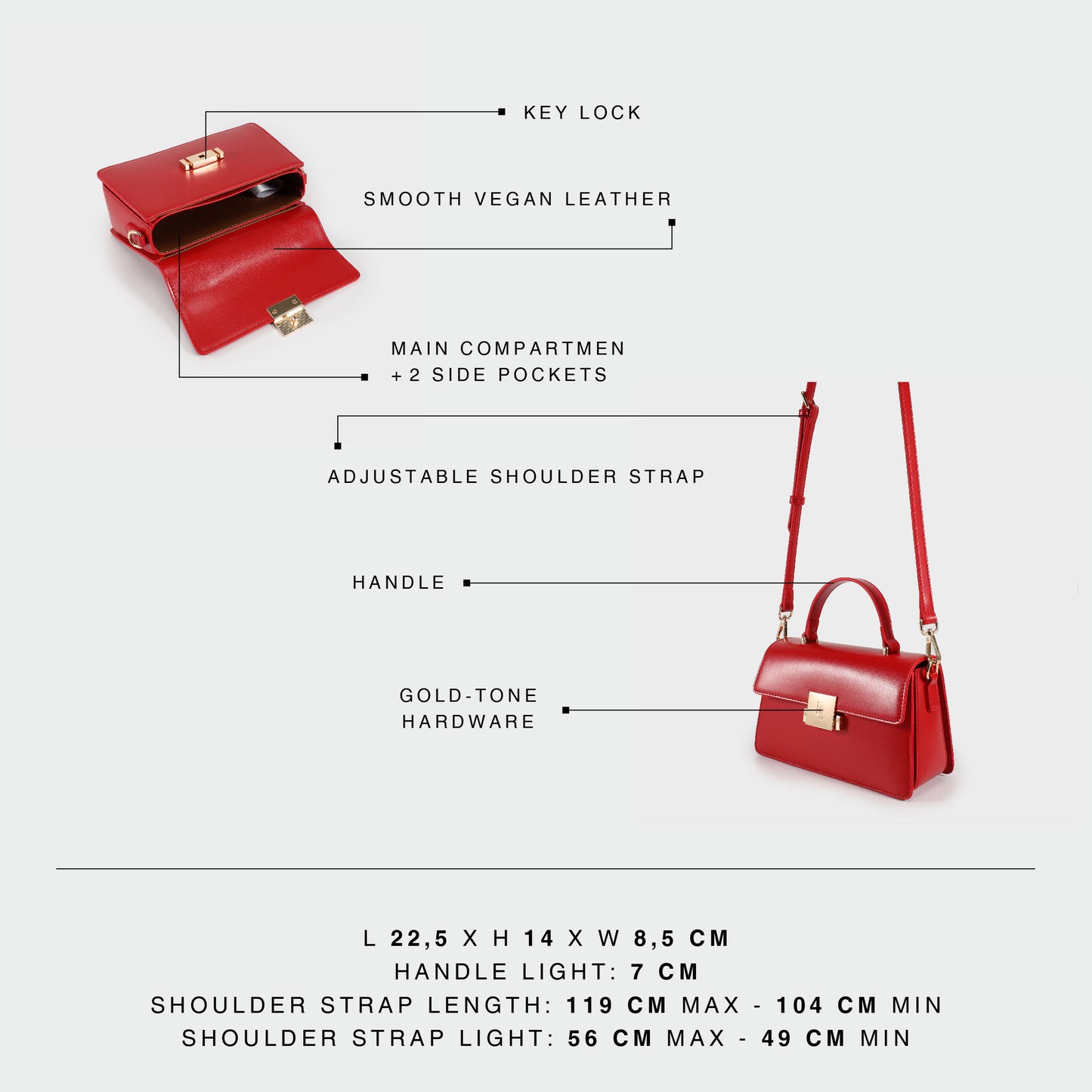 Handbag LUCY - RED