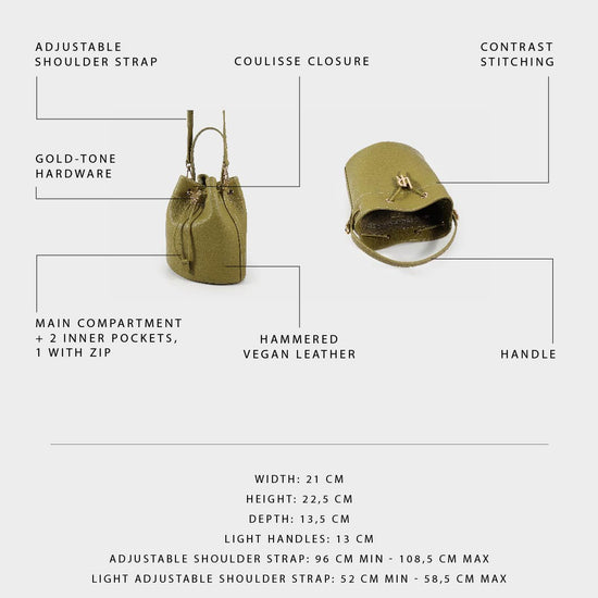 HOPE Bucket Bag - OLIVE GREEN