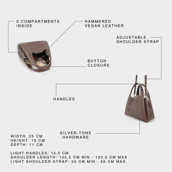 Handbag CANDICE - TAUPE