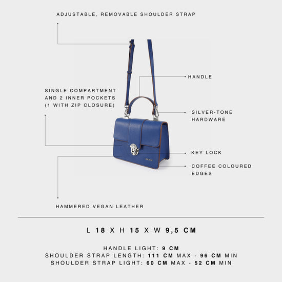 Borsa a mano JACQUELINE - BLU