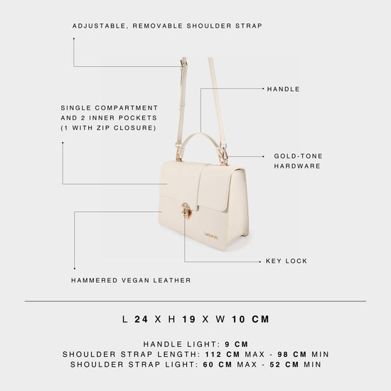 JACQUELINE BIG Handbag - CREAM