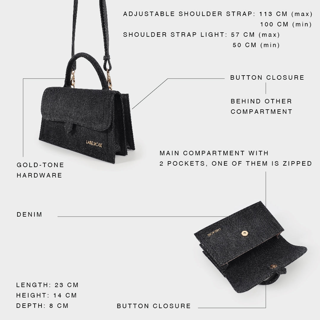 Borsa a mano PAIGE DENIM LE - NERO