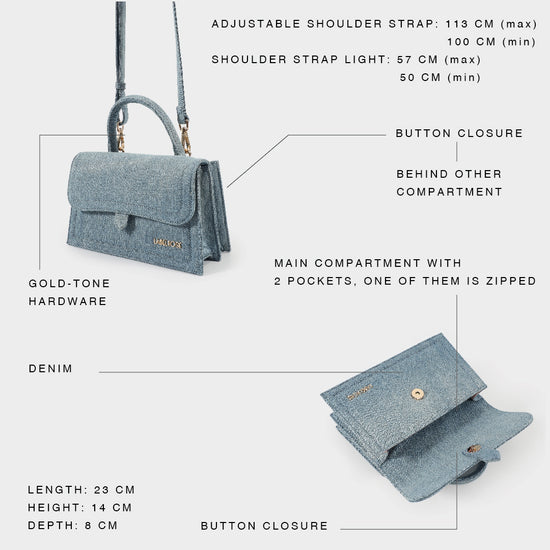 Borsa a mano PAIGE DENIM LE - AZZURRO