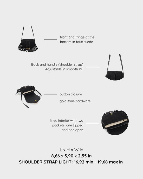 Borsa a spalla JOANNA - BLACK