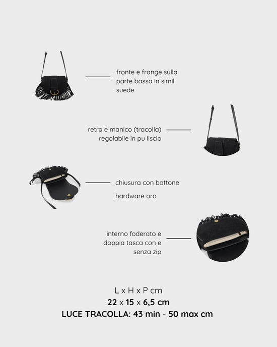 Borsa a spalla JOANNA - BLACK